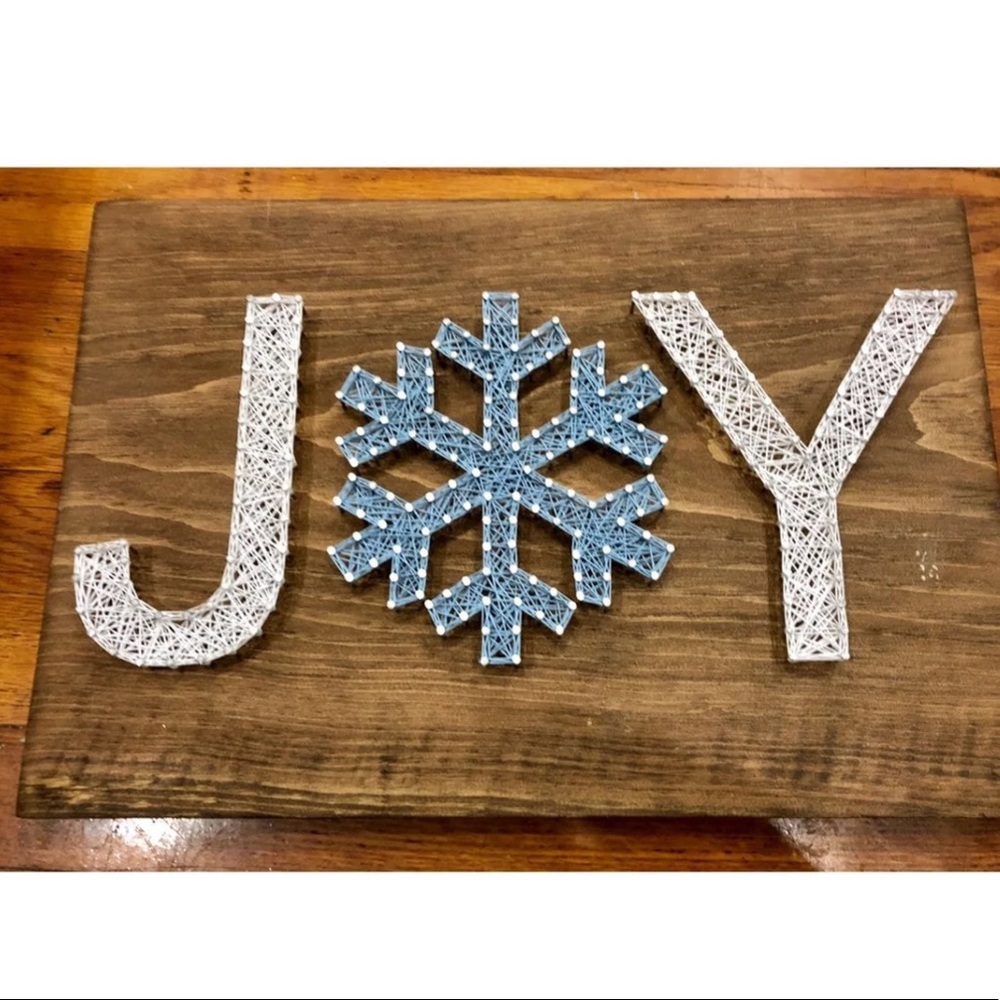 Joy string Art Wooden Sign
